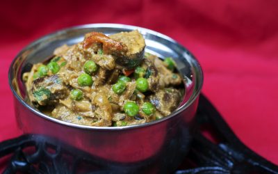 Matar mushroom – mushroom and pea curry