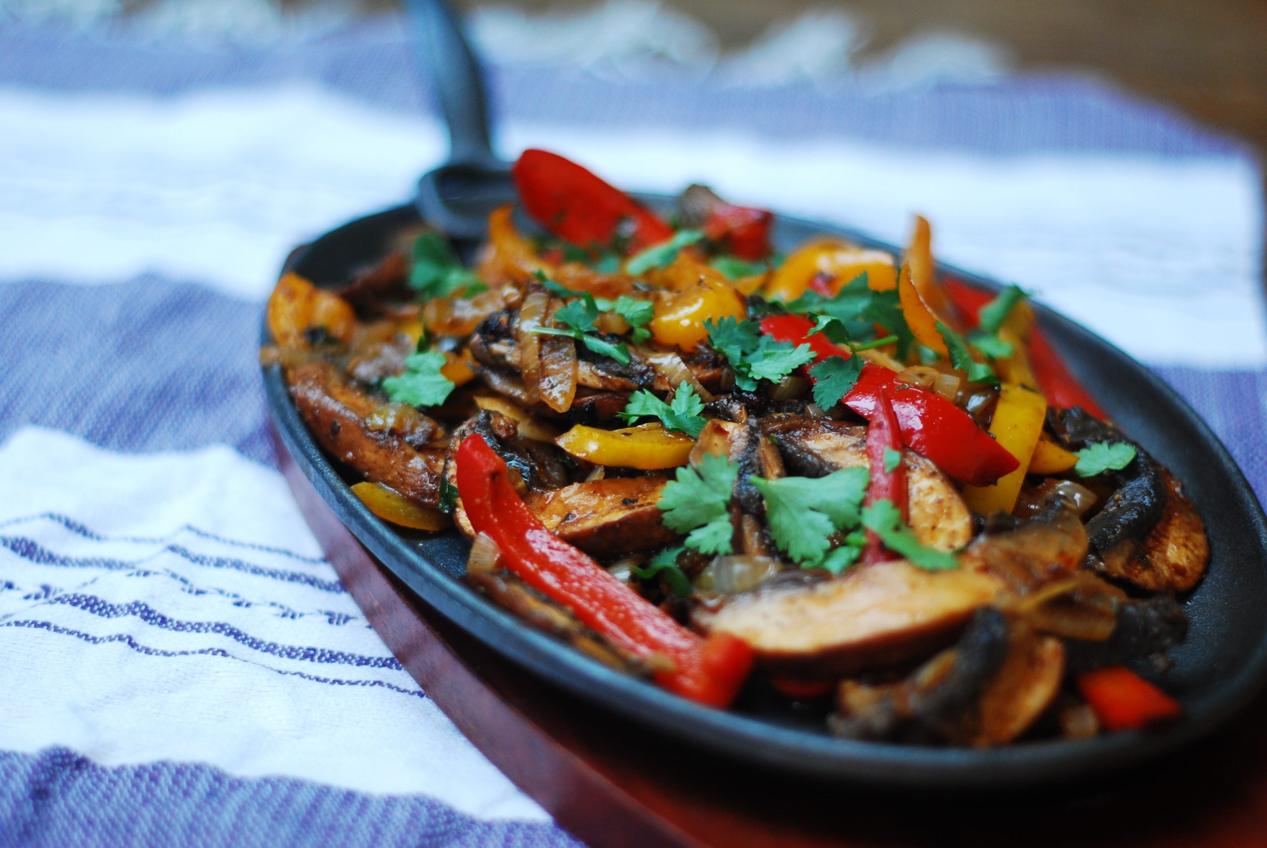 Portabello mushroom fajitas Natural Cookery School
