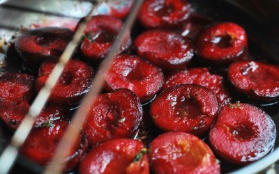 Roasted Plums with Honey and Thyme
