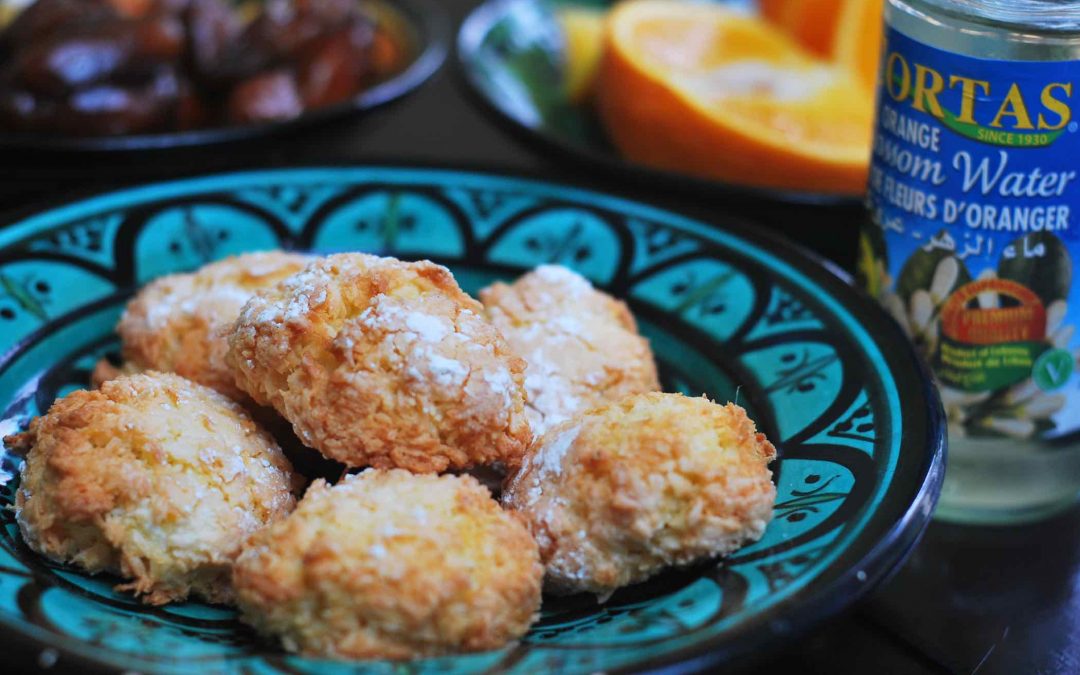 Coconut and orange blossom biscuits