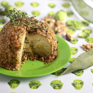 Nut roast crusted baked celeriac