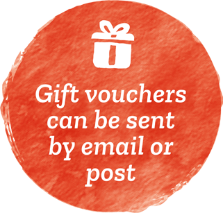 Gift vouchers can be sent by post or email