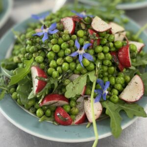 Pea, radish and mint salad
