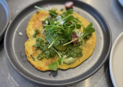 Savoury chickpea pancakes