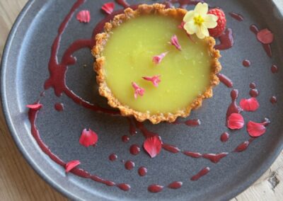 Lemon coconut tart